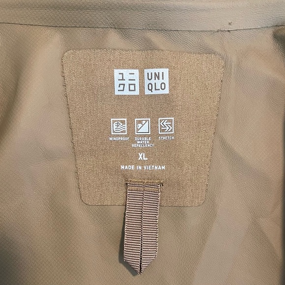 Uniqlo Blocktech Parka Brown XL Waterproof Rain Jacket Windbreaker Outdoor - Picture 12 of 14